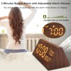DreamSky Wooden Digital Alarm Clock for Bedroom - 7.7" Electric