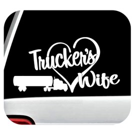 Trucker's Wife Tanker Truck Car Decal Sticker for Car WIndow