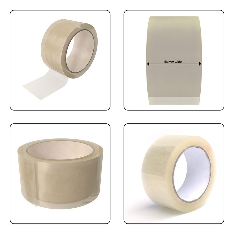6 Rolls Extra Strong Extra Sticky General-Purpose Sealing Clear Transparent