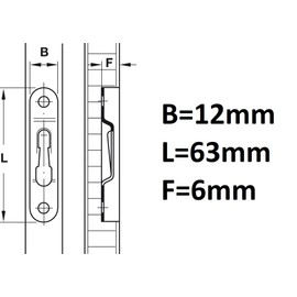 cyclingcolors 2x Connecting Fittings Modular Burnished Antique Quick Release Connectors Furniture Connector Lens Head Fitting Keyhole Hanger Lens Head Fitting