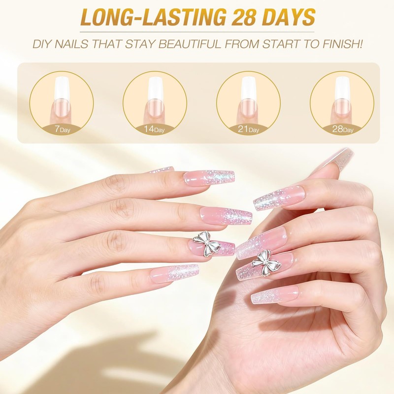 Acrylic Nail Kit, Acrylic Powder & Liquid Set with Nail