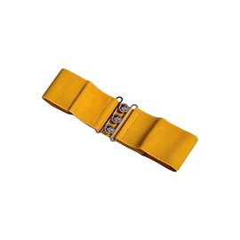 Banned Retro Vintage 1950's Elasticated Wide Nurse Belt - Mustard (Small - UK 8-14)