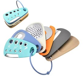 6-in-1 Stainless Steel Kitchen Tool Set - Dishwasher Safe Space Saving Gadgets for Home & Camping: Cheese Grater, Pizza Cutter, Garlic Grinder + Bottle Opener & Peeler
