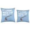 It's Spring Where's My Hoe At Throw Pillow