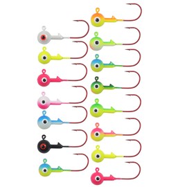 Northland Fishing Tackle Gum-Ball Jig for Panfish, Walleye, Bass, and Trout, Assorted, 1/64 Oz, 15/Card