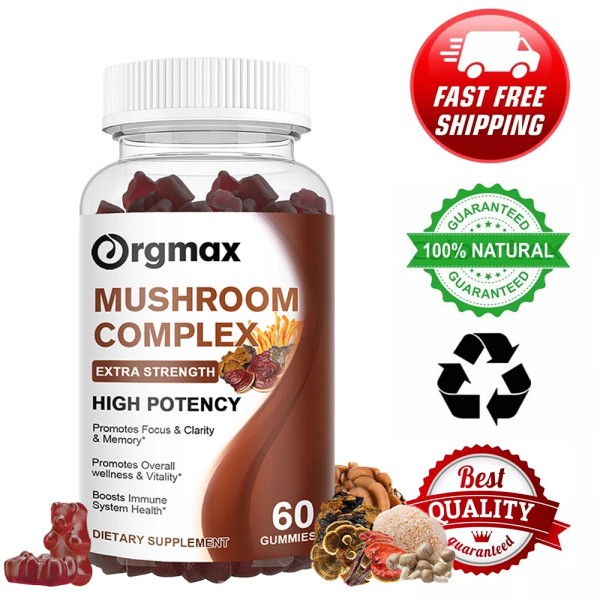 Orgmax Lions Mane Supplement Mushroom Extract Supplement Memory Immunity