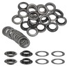 sourcing map 20Set Grommets Eyelets with Washers 20mm Metal Eyelets