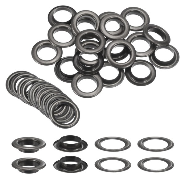 sourcing map 20Set Grommets Eyelets with Washers 20mm Metal Eyelets