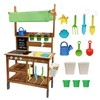 Beipoo Mud Kitchen with Canopy, Outdoor Play Kitchen with Sink,