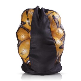 SacJkt Ball Net, Ball Bag, Large Mesh Ball Bag with Drawstring and Adjustable Shoulder Straps, Waterproof Storage Bag for Football, Basketball, Volleyball, 72 x 50 cm