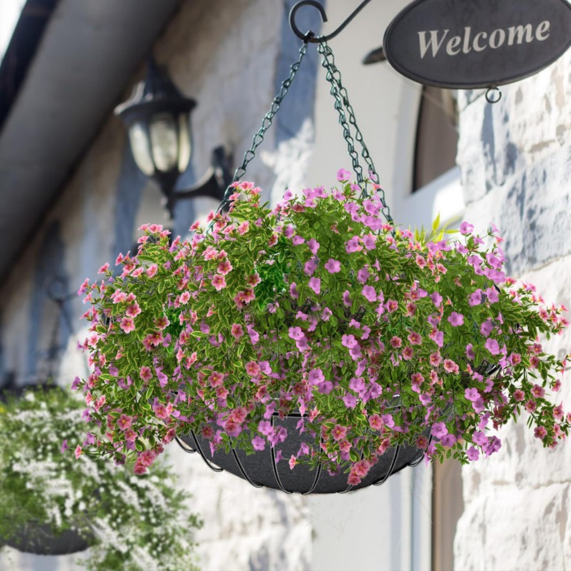 3PCS 14 Inch Round Hanging Basket Liners Fabric Hanging Plant