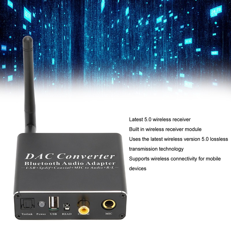 DAC Converter Professional Coaxial SPDIF Optical Input RCA 3.5 mm