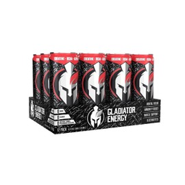 Gladiator Energy Gladiator Energy Drink, Sugar-Free, 12 Pack, Strawberry Watermelon, 12oz Cans, with Creatine, BCAA, and 250mg Caffeine