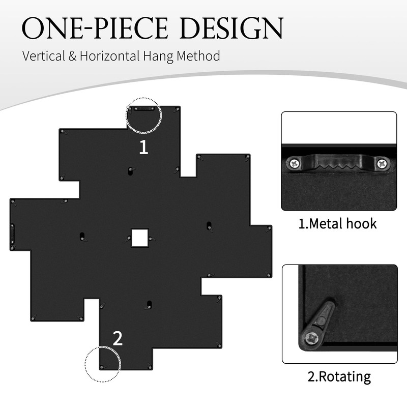 J.M.Deco 12 Opening Collage Picture Frames Wall Decor, 4x6 Collage