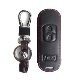 Rpkey Leather Keyless Entry Remote Control Key Fob Cover Case protector For Mazda 3 CX-3 CX-5 CX-7 CX-9 WAZSKE13D01 SKE13D-01 662F-SKE13D01 KDY3-67-5DY