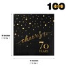 100 Pack of 70th Birthday Napkins, Cheers to 70 Cocktail