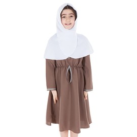 PRETEND TO BEE Anglo Saxon Warrior Lady/Girl Fancy Dress Costume for Kids, Multi-Coloured, 7-9 Years