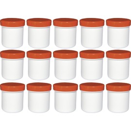 Frühes Forschen 15 ointment cans, high, 12 ml capacity with orange lids