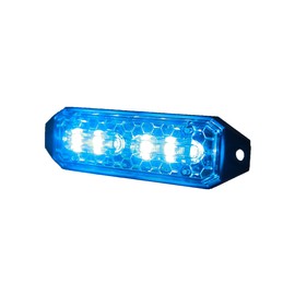 Unicorn Lighting UT02 Ultimate Thin Surface Mount Warning Emergency Strobe Grille Light Head [SAE Class 1] for Police Car Ambulance and Tow Truck Construction Vehicle Blue