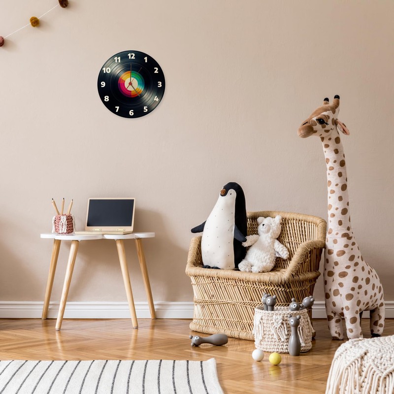 speecheese Vinyl Record Wall Clock Circular Wall Clock in Design