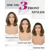 Layered Bob Wig with Curtain Bangs,Dirty Blond