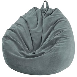 Highdi Bean Bag (No Filler),70x80cm Corduroy Kids Bean Bag, Grey Gaming BeanBag,Washable Soft Comfortable Indoor Outdoor for Garden Living Room Furniture