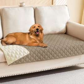 Smiry Waterproof Dog Blanket, Reversible Dog Bed Cover Pet Blanket, Soft Couch Cover for Dogs Washable, Bed Couch Sofa Furniture Protector for Puppy Cat Kids (30"x70", Camel/Beige)