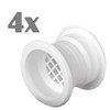 Mini Circle Collar Air Vent Grille Door Ventilation Cover White