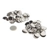 100 Set Pin Back Button Parts Blank Smoothing Metal Durable