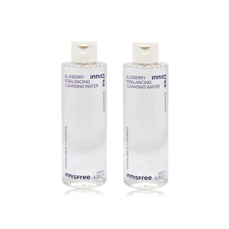 Innisfree Blueberry Rebalancing Cleansing Water 200ml+200ml / 이니스프리 블루베리리밸런싱 클렌징워터
