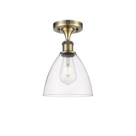 Innovations 516-1C-AB-GBD-752 1-Light Semi-Flush Mount Antique Brass