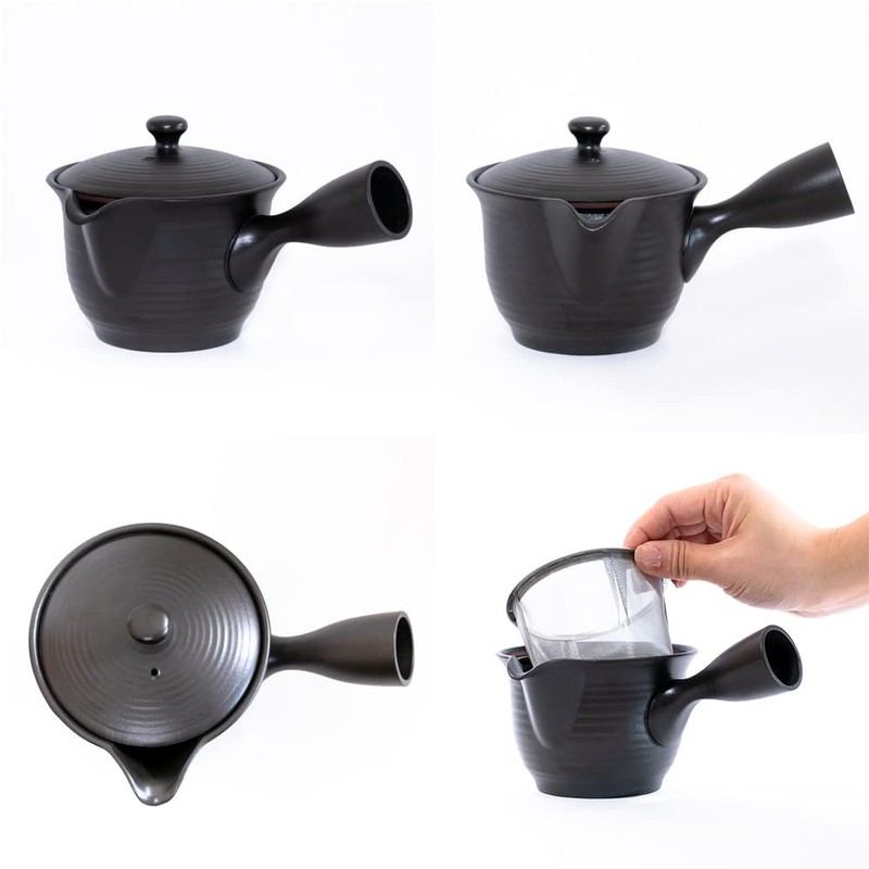 Himawarido Tokoname Ware Teapot, Made in Japan (Black Mud)