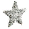 com-four® Artificial Christmas Star Snowed with Lighting and Timer, Star