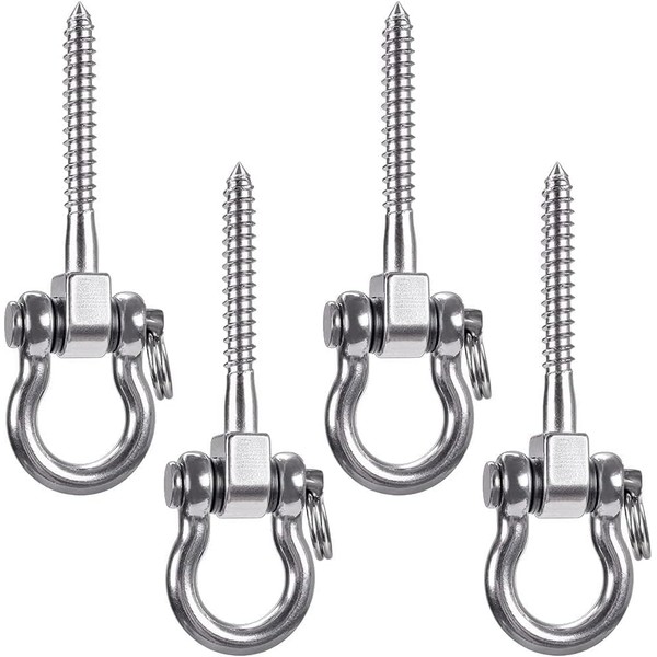 SELEWARE Set of 4 Ceiling Hooks, Swing Hooks, Heavy Duty