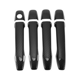 RATCHROLL Door Handle Cover for Toyota Prius 2010-2015 Durable Tailgate Handle Cover ABS 1 Set Carbon Fiber Black