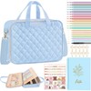 PUGPIU Bible Cover Case for Women, Large Quilted Bible Bag
