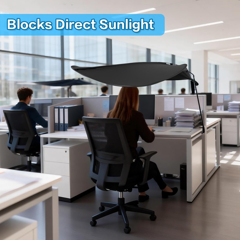 Ayuanb 62''Adjustable Office Cubicle and Desk Shade, Cubicle Shade, Adjustable