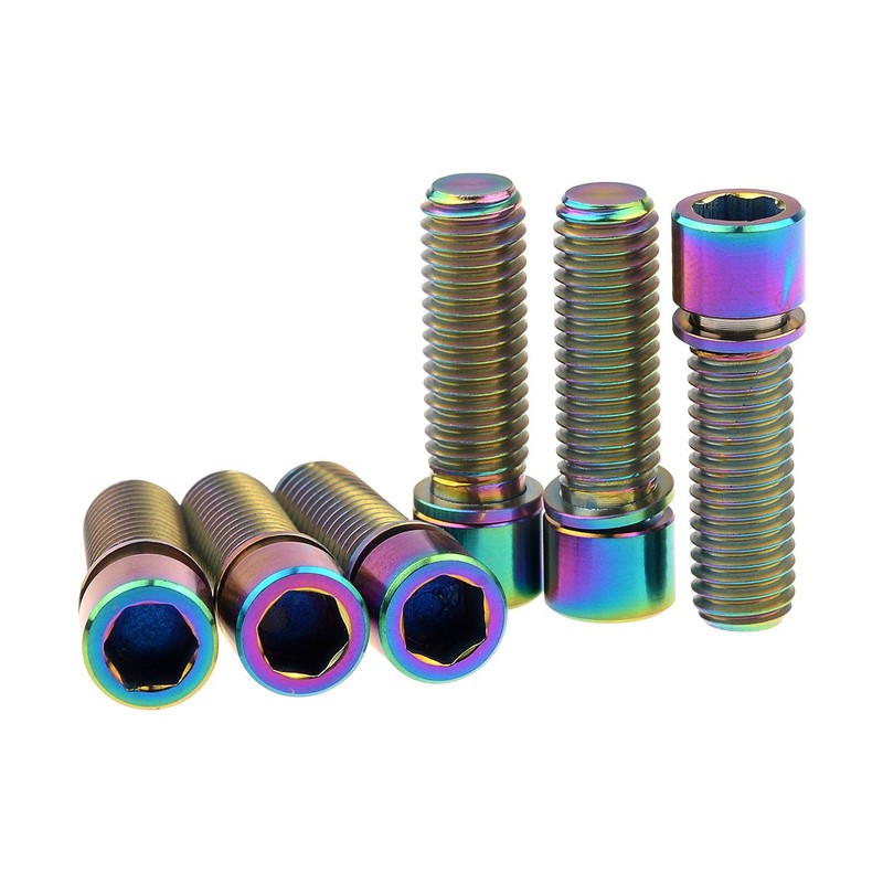 Wanyifa M8 x 25mm Titanium Ti Bolt with Washer for