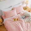 Full Size Bed Sheets Set, Pink Cooling Hypoallergenic Microfiber Double
