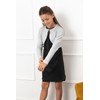 Bolerose Girls' Long-Sleeved Bolero Sparkle Cardigan - Silver