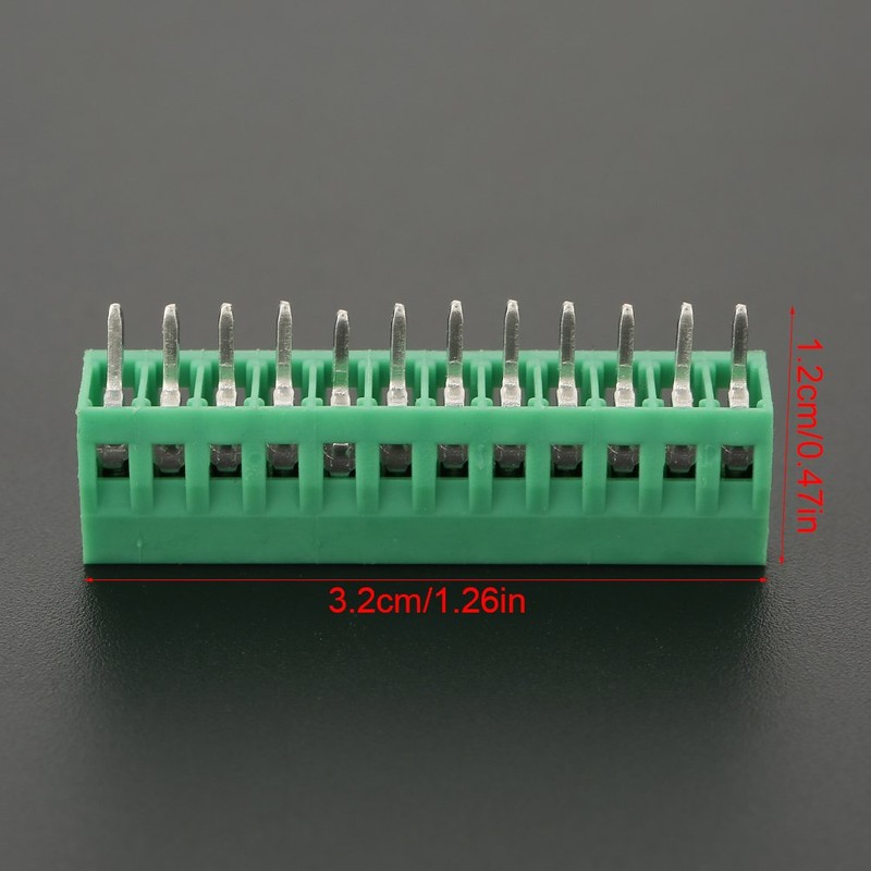Universal Screw Terminal 10pcs/Set of 12 Pins PCB Green Pitch