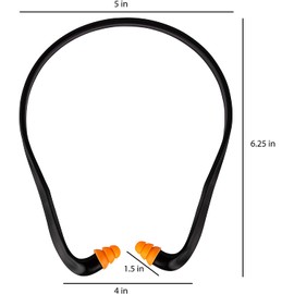 2Pcs Pairs Banded Silicone Ear Plugs and 10 Pairs Silicone Replacement Pods Soft Reusable Washable for Sleeping Swimming Noise Hearing Protection Earplugs Music Concerts Construction Shooting Hunting