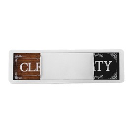 PATIKIL Dishwasher Magnet Clean Dirty Sign, 7x2 Inch Clean & Dirty Dishwasher Indicator Slider Silver Funny Acrylic Magnet Sign Kitchen Accessory, Black & Brown