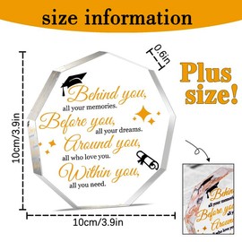 EoffIvan 2025 Graduation Gifts for Her Him Motivational Desk Decor College Graduation Gifts for Women Graduation Decorations Class of 2025 Graduation Party Decorations Acrylic Shelf Decor