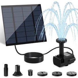 Yeomi Solar Pump for Fountain, 1.8W Outdoor Solar Water Pump with Separate Solar Panel & 9.84Ft Cable, Built-in Filter, Solar Water Fountain for Garden