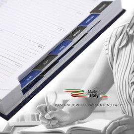 Daily Planner 2025 Page a Day - Business Planner A5 Day Planner 2025, Daily Hourly 2025 Planner 5x7, 365 Day Planner with Monthly Tabs and Calendars, Agenda 2025 for Women Men, Diary (RED 2025)