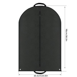 YOPEUC 2 Foldable Garment Bags, 60 x 100 cm, Suit Bag, Double Carry Handles, Made of Thick Non-Woven Fabric, Clothing Protective Bag, Dustproof Garment Bags for Travel, for Storing Suits, Shirts and