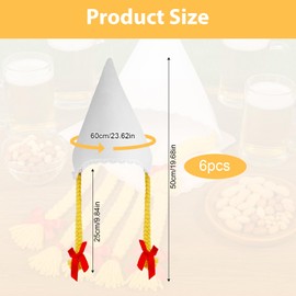 Oktoberfest Hat for Women with Braids - Traditional German Bavarian Headwear Festival Costume Accessory Oktoberfest Party Supplies 6-Piece Multi