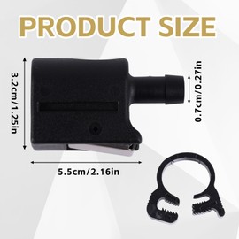 BOXOB 13563Q3 Quick Disconnect Fuel Connector, Double Seal Fuel Fitting Connector with Hose Clamp for Mariner 5-40HP Mercury 22-13563Q3 5/16in Fuels Line Connectors