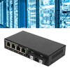 Fiber Media Converter 6 Ports 10 100 1000Mbps RX1550nm 20km